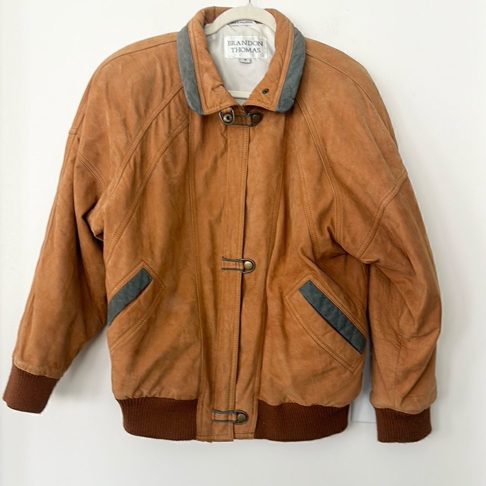 Brandon Thomas Vintage Suede Men’s Bomber Jacket M